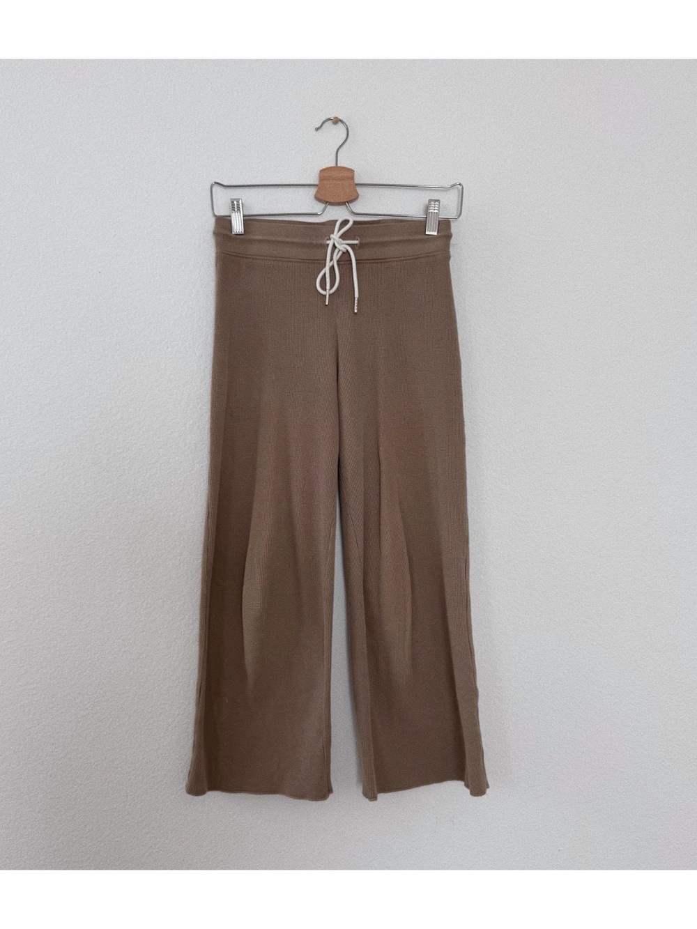 mate the label organic thermal wide leg pants